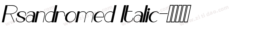 Rsandromed Italic字体转换